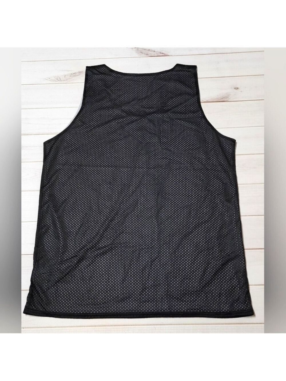 Badger Sport Pro Mesh Reversible Black And White Tank Top Various Sizes - New - Picture 4 of 6
